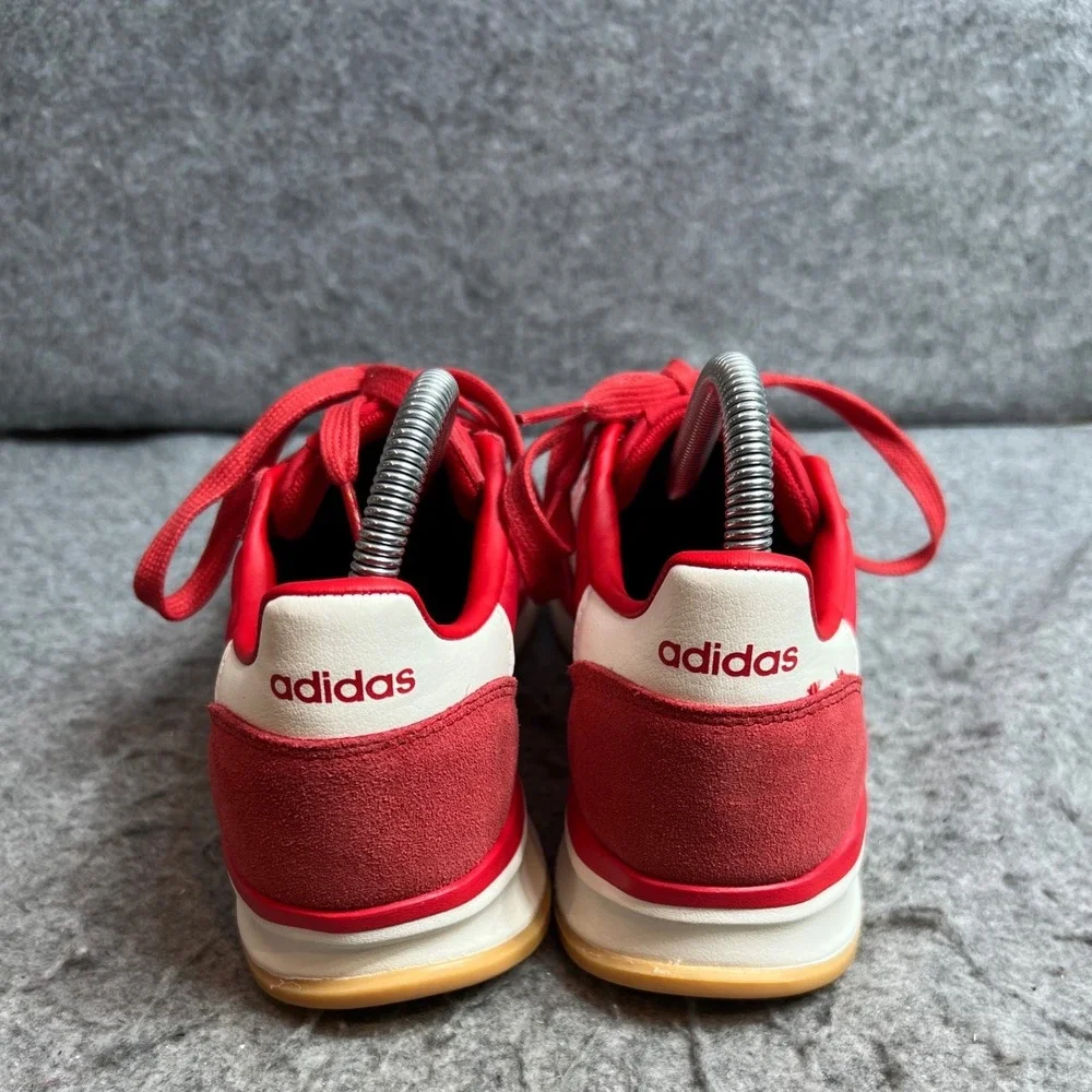 Adidas Cloudfoam Comfort Red Sneakers Low Top Retro Athletic Shoes Womens 7